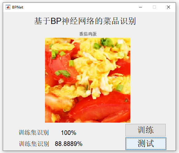 【C20】基于Matlab BP神經(jīng)網(wǎng)絡的菜品識別