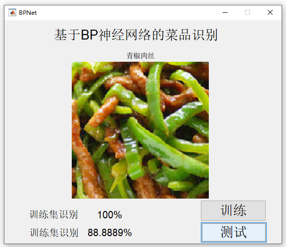 【C20】基于Matlab BP神經(jīng)網(wǎng)絡的菜品識別